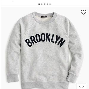 J Crew brand new”Brooklyn” sweatshirt.